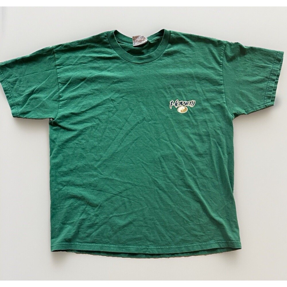 Vintage Lee Green Cotton Knit Hawaii Yin‎ Yang Crew Neck T-Shirt Men’s XL